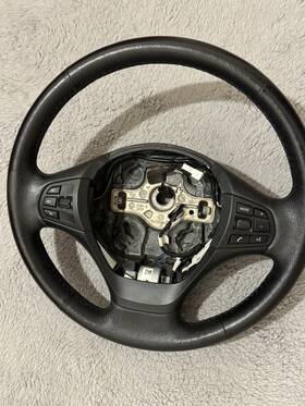 62558150e Bmw 2013-2016 Oem F- Series Steering Wheel Leather Black And Heated