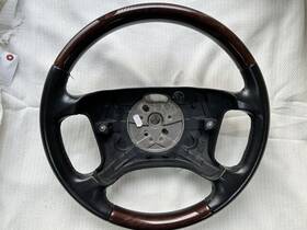 6756414 Bmw For 02-03 E38 E39 7 And 5 Series Steering Wheel Walnut Wood Black Leather