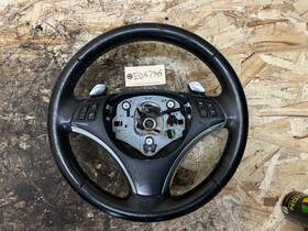 6781090 Bmw 2006-2013 E90 E92 E9x Black Leather Steering Wheel W Paddles Oem