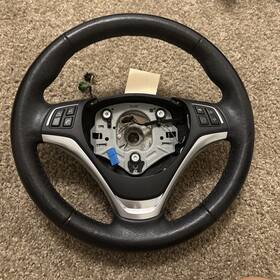 685313301 Bmw 2012-2015 X1 E84 Sport Black Leather Heated Steering Wheel With Switches Oem