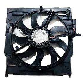 7634471 Bmw 14-19 X5 X6 F15 F16 35i 35d Radiator Cooling Fan Assembly With Motor Oem