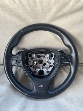 7842807 Bmw Oem F10 F12 F01 Sport M Steering Wheel Black Leather With Shifters