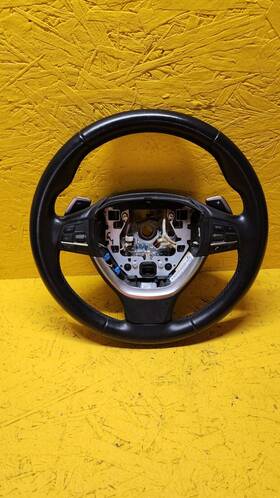 7846035 Bmw Oem 11-19 F01 F10 F12 F13 Steering Wheel Black Leather With Shifters