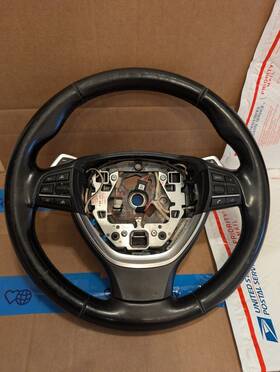 8186640 Bmw Oem F10 F12 F02 F01 Steering Wheel Heated Leather Shifters Lane Assist