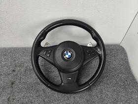 32342283939 Bmw E60 M5 S85 V10 4 Door Sedan Genuine Factory Oem E61 04-10 Leather M Sport Paddle Gear Shifter Steering Wheel