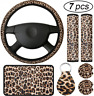 Boao-6080 Boao Pieces Leopard Print Car Accessories Set Steering Wheel Cover