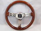 Wg001 Boats Steering Wood Tapered 3 Wheel " Marine 4 Adapter Key Spoke Boat