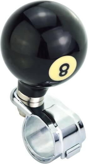 Dx008c Branded 8 Ball Shape Wheel Spinner Resin Steering Suicide Knob Driving Black