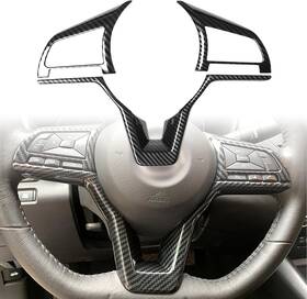 In20210917 Branded Abs Carbon Fiber Style Steering Wheel Sticker Cover Sequins