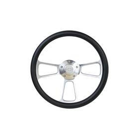 Strf8pb174-91 Brothers Trucks Custom Steering Wheels - Polished/black Bowtie