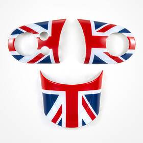 C103-019-red-blu Bruce&shark Union Jack Steering Wheel Cover For Mini Cooper S Countryman R55 R56 R58 Tc