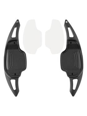 C160-p002-g Bruce&shark Steering Wheel Paddle Shifter Covers For Chevy Camaro 12-15 Aluminium Black
