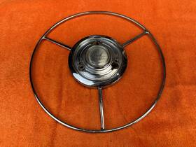 1313976 Buick Original Vintage 1940 Eight 8 Steering Wheel Horn Ring W Cap Button Old
