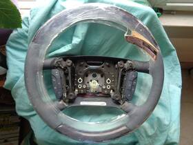 15847505 Cadillac Nos Gm 2006-07 Dts Steering Wheel With Contols -blue Leather Wood