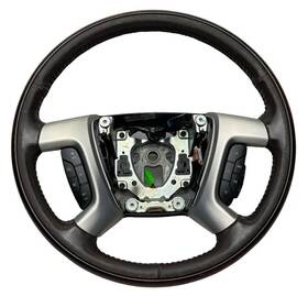 1591794 Cadillac 07-08 Escalade Cocoa Heated Leather And Woodgrain Steering Wheel