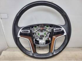 235.gm6e19 Cadillac 2017-2020 Escalade Steering Wheel Black Leather Heated 17 18 19 20