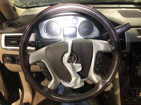 235.gm6j11 Cadillac 2011 Escalade Esv Steering Wheel Brown Leather Woodgrain 4 Spoke 927978