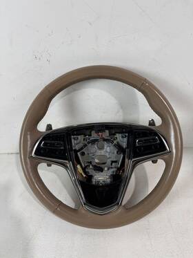 84204471 Cadillac 2014-2019 Cts Leather Steering Wheel With Shift Paddles Beige Oem