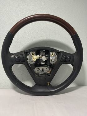 P25756960 Cadillac 2004 2005 2006 2007 Srx Oe Steering Wheel Black Wood Leather Wrap