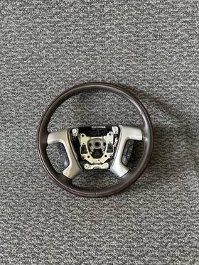 P25853066 Cadillac 07-14 Gm Suv Black Woodgrain Leather Steering Wheel Cruise Factory Oem Oe