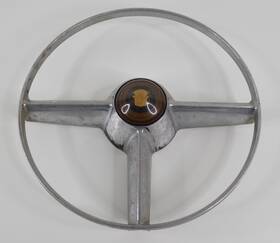 X0591 Cadillac 1949 1950 Original Steering Wheel Horn Ring With Center Emblem Button