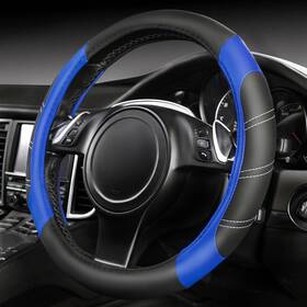 0067 Car Pass 763684821148 Line Rider Microfiber Leather Standard 14.5-15 Black Blue