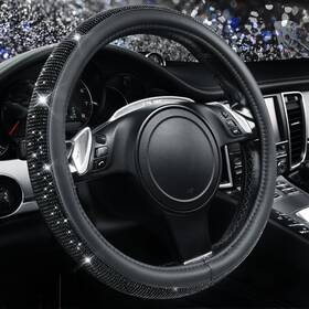 Fx170pu-bk1-puf38-tzs Car Pass Bling Diamond Standard Size 14 Inch 1/2-15 Black On Velvet