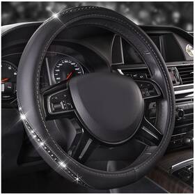 Zt-0138-2 Car Pass Bling Diamond Black Standard Size 14 Inch 1/2-15 Silver