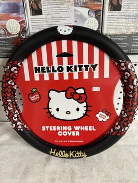 Carbella 826942164743 Official Sanrio Hello Kitty Steering Wheel Cover - Bows Standard