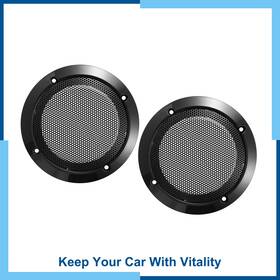 Carpopart 703820701798 Pack 2 4 Inch Car Audio Speaker Grill Cover Mesh Woofer Horn Guard Circle Grille