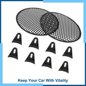 Carpopart 726215626506 Universal Pack 2 12 Inch Car Audio Speaker Cover Mesh Subwoofer Grill Horn Guard