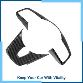 Carpopart 726215630046 Pack 2 Abs Carbon Fiber Interior Steering Wheel Cover Trim For Kia Forte 19-21