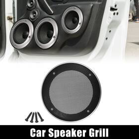 Carpopart 726215682991 5 Inch Car Audio Speaker Grill Cover Mesh Woofer Guard With Screw Silver Tone