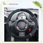 Cb11601205s Grey Leather Protective Car Vehicle Steering Wheel Cover Silver