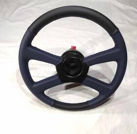 17985477-4 Chevrolet 88-94 Chevy Silverado Sierra Yukon Steering Wheel New Leather Blue Upgrade Oem