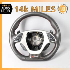23231502 Chevrolet Corvette C7 Steering Wheel Flat Bottom With Paddle Shifters Carbon Oem