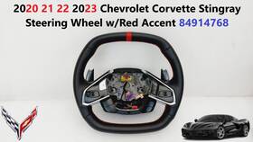 84914768 Chevrolet 2020 21 22 2023 Corvette Stingray Steering Wheel With Red Accent