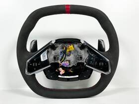 85521417 Chevrolet 2020-2023 Corvette Red Faux Leather Steering Wheel With Shift Paddles Oem