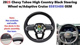 85813486 Chevrolet 2025 Chevy Tahoe High Country Black Steering Wheel With Adaptive Cruise