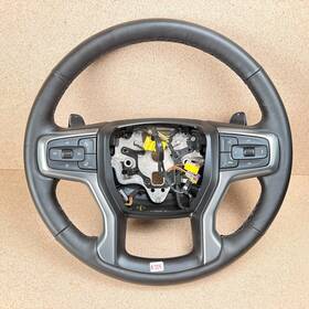 A724-silverado Chevrolet 2022-2024 Silverado 1500 Steering Wheel With Control Switches Black Oem