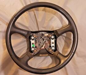 P15760692 Chevrolet 2001 Silverado Gmc Sierra Black Leather Steering Wheel 98 - 02 Oem
