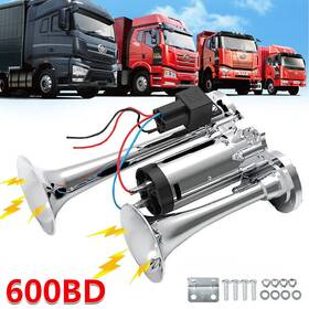 China 980595229867 600db Dual Trumpets Super Loud Car Electric Air Horn Truck Boat Train Speaker Us