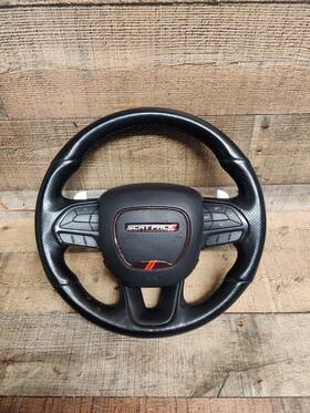 5pk531x9ah Chrysler 2015-2023 Challenger Scat Pack Steering Wheel With Paddle Shifters Oem - Read