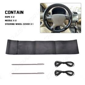 Chusyyray 220796136589 15 Inch Steering Wheel Cover Genuine Leather For Chevy Silverado 1500 2500 Hd New