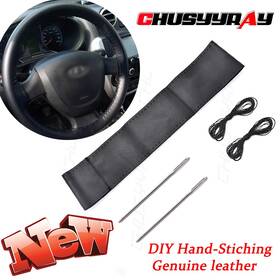 Chusyyray-200602-bb Chusyyray Genuine Leather Car Steering Wheel Cover Anti Slip Diy Needle Accessories 15 Inch /38