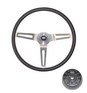 Chstw166k Classic Customs Comfort Grip Black 3-spoke 15 Inch Steering Wheel Kit Chevy Chevelle/el Camino 69-70