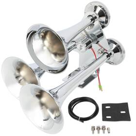 12201116 Csdex 152db 105mm 3 Trumpet Train Horn Kit For Truck Van Car Electric Air
