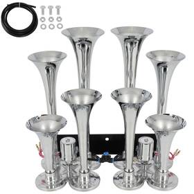 12201119 Csdex 8 Trumpet Train Air Horn Kit Loud For Truck Car Suv 135db