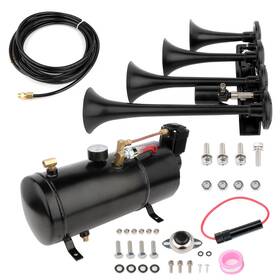 12201201 Csdex 4 Trumpet Train Air Horn Full System Kit 150psi Compressor For Car Truck