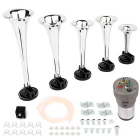 12201205 Csdex 12v Loud 5 Trumpet La Cucaracha Musical Air Horn For Car Truck